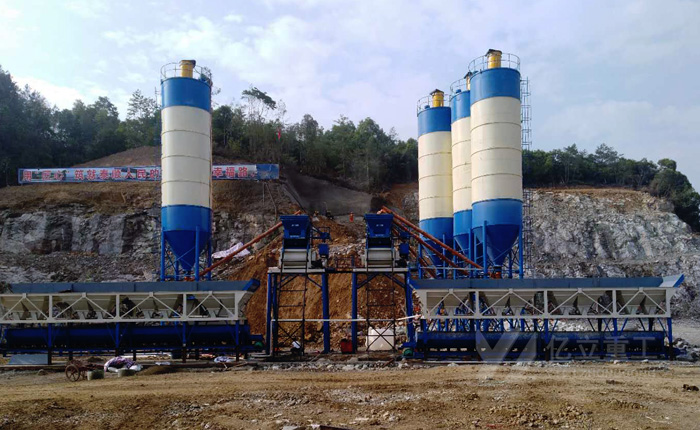 50混凝土攪拌站設(shè)備用戶現(xiàn)場實(shí)拍